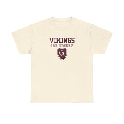 Adult Unisex Columbus Academy Vikings Ice Hockey Graphic Short Sleeve Gildan Heavy Tee