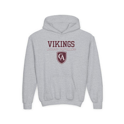 Youth Columbus Academy Vikings Athletic Performance Graphic Gildan Heavy Blend Hoodie