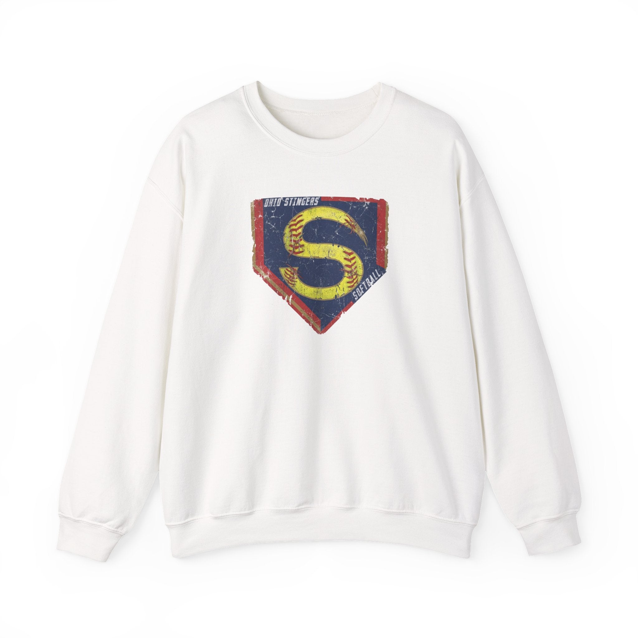 Adult Unisex Stingers Softball Distressed Logo Graphic Sweatshirt