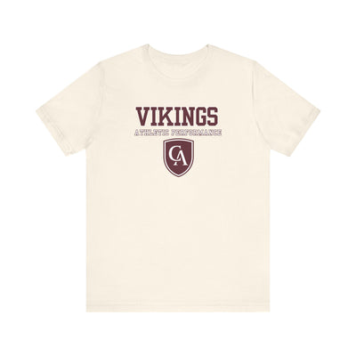 Adult Unisex Columbus Academy Vikings Athletic Performance Graphic Short Sleeve Bella + Canvas Soft Tee