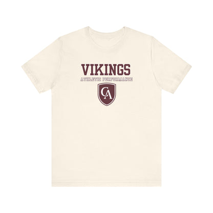 Adult Unisex Columbus Academy Vikings Athletic Performance Graphic Short Sleeve Bella + Canvas Soft Tee