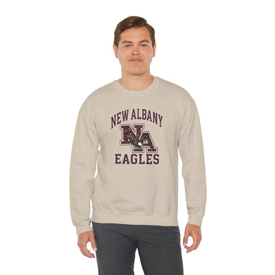 Adult Unisex New Albany Vintage Vibes Football Logo Graphic Sweatshirt