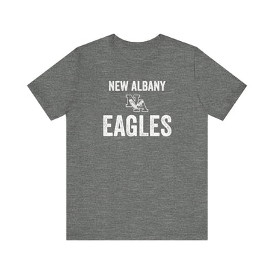 Adult Unisex Vintage Distressed New Albany Eagles Graphic Short Sleeve Soft Tee