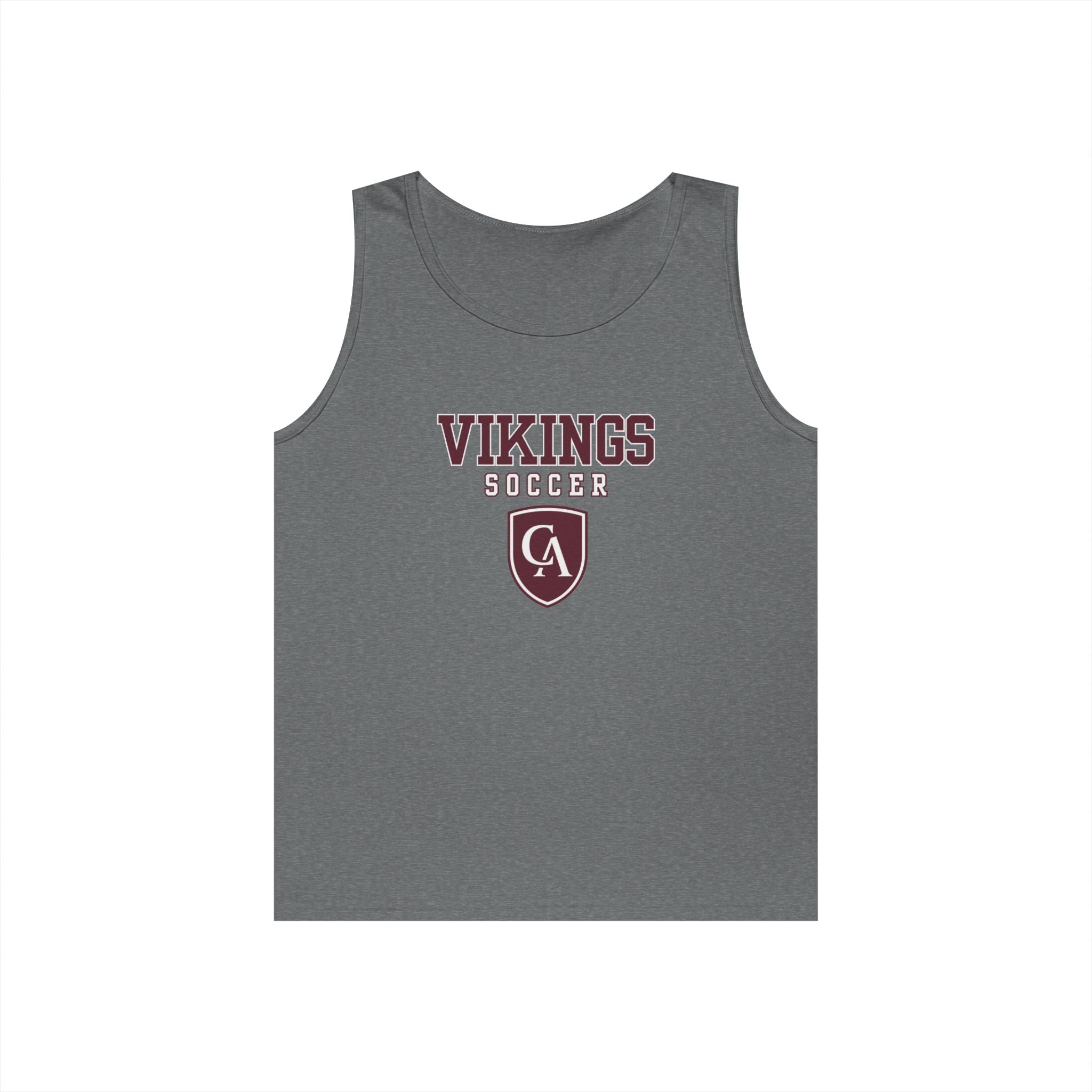 Adult Unisex Columbus Academy Vikings Soccer Graphic Gildan Heavy Blend Cotton Tank
