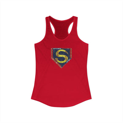 Women's Stingers Softball Distressed Logo Graphic Next Level Racerback Tank