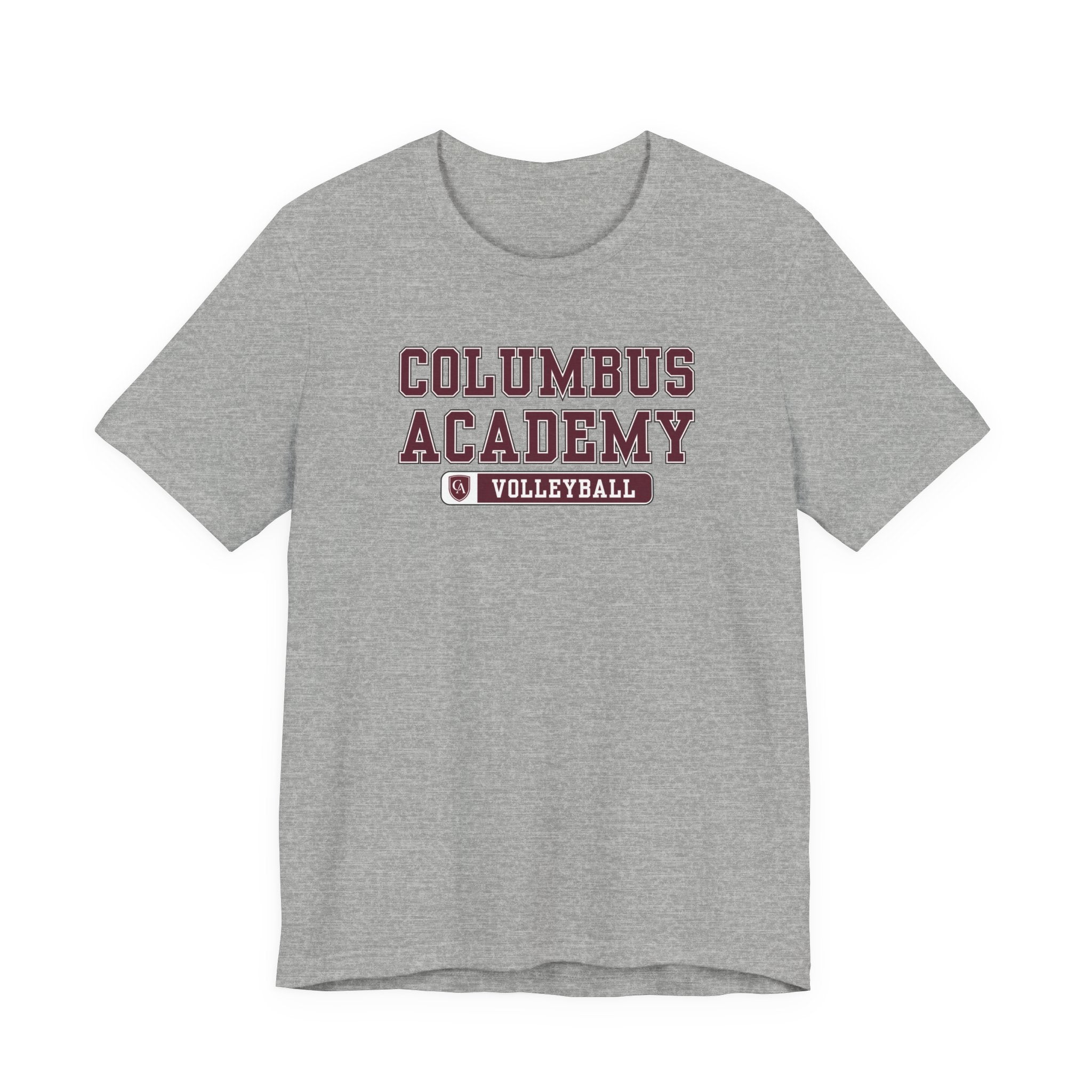 Adult Unisex Columbus Academy Volleyball Graphic Short Sleeve Bella + Canvas Soft Tee