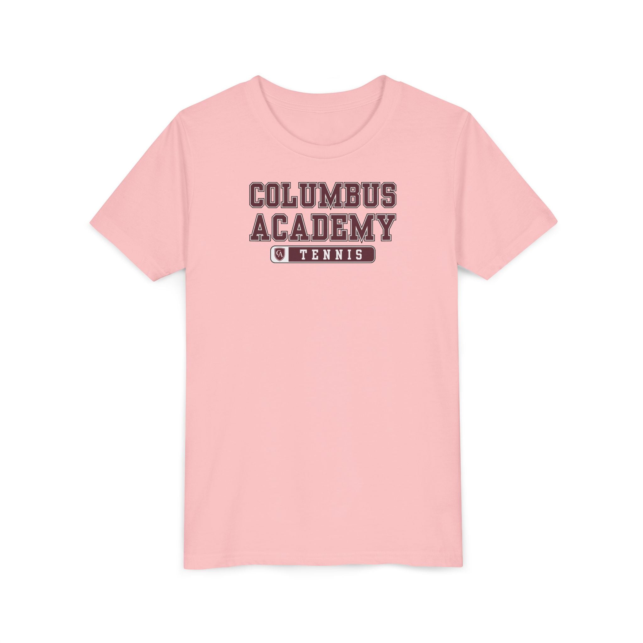 Youth Columbus Academy Tennis Graphic Short Sleeve Bella + Canvas Soft Tee