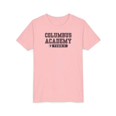 Youth Columbus Academy Tennis Graphic Short Sleeve Bella + Canvas Soft Tee