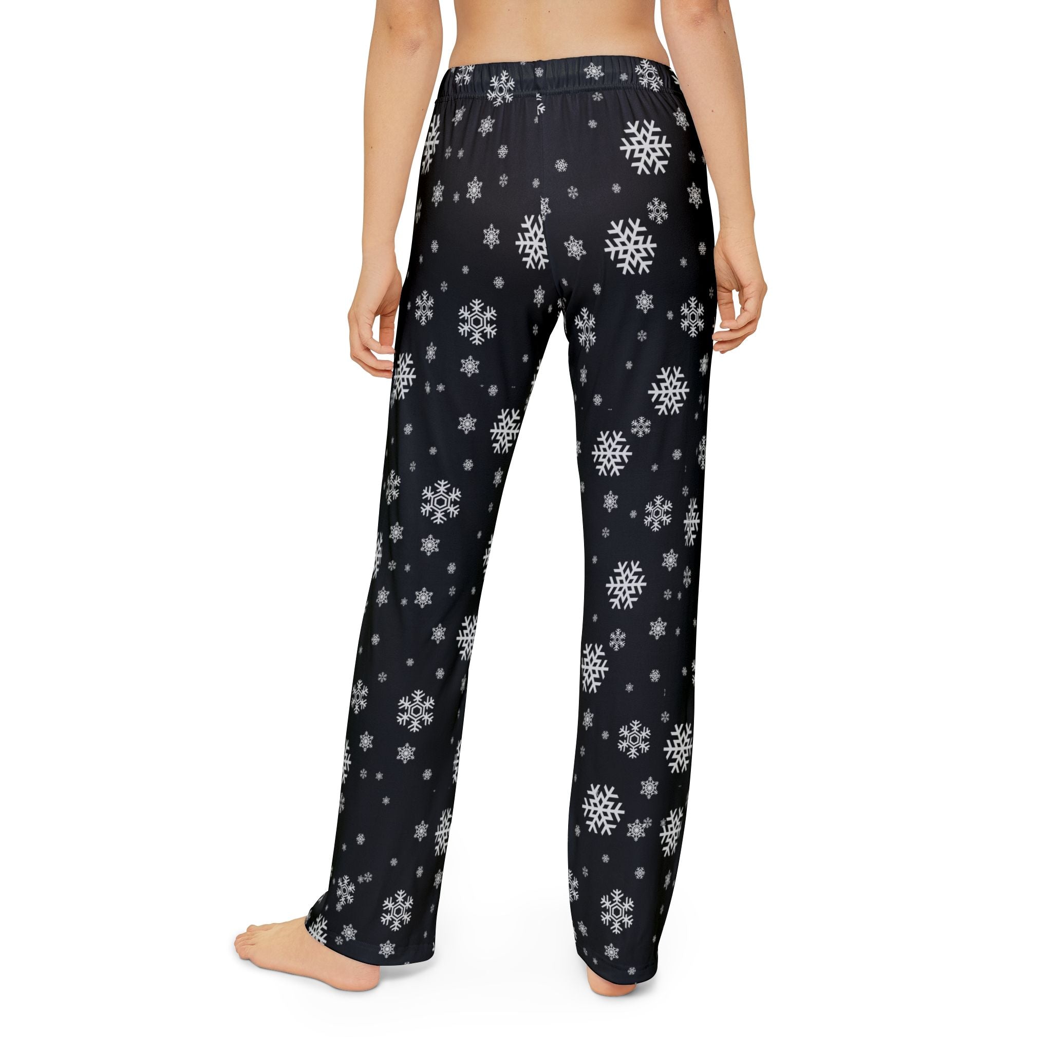 Youth Columbus Academy Vikings Spirited Snowflake Black Printed Pajama Pants