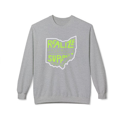 Adult Unisex Realize Possibility Support Independence Graphic Soft Style Sweatshirt