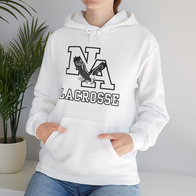 Adult Unisex Classic White Lacrosse Graphic Hoodie
