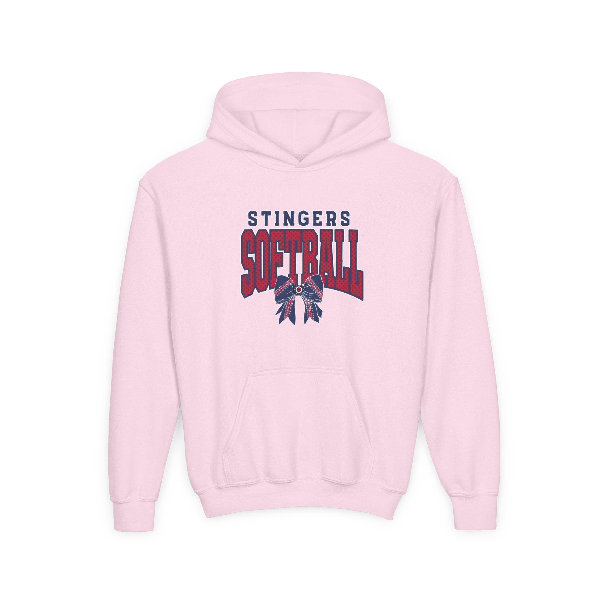 Youth Stingers Softball Stitched Bow Graphic Hoodie