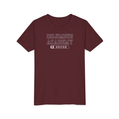 Youth Columbus Academy Soccer Graphic Short Sleeve Bella + Canvas Soft Tee