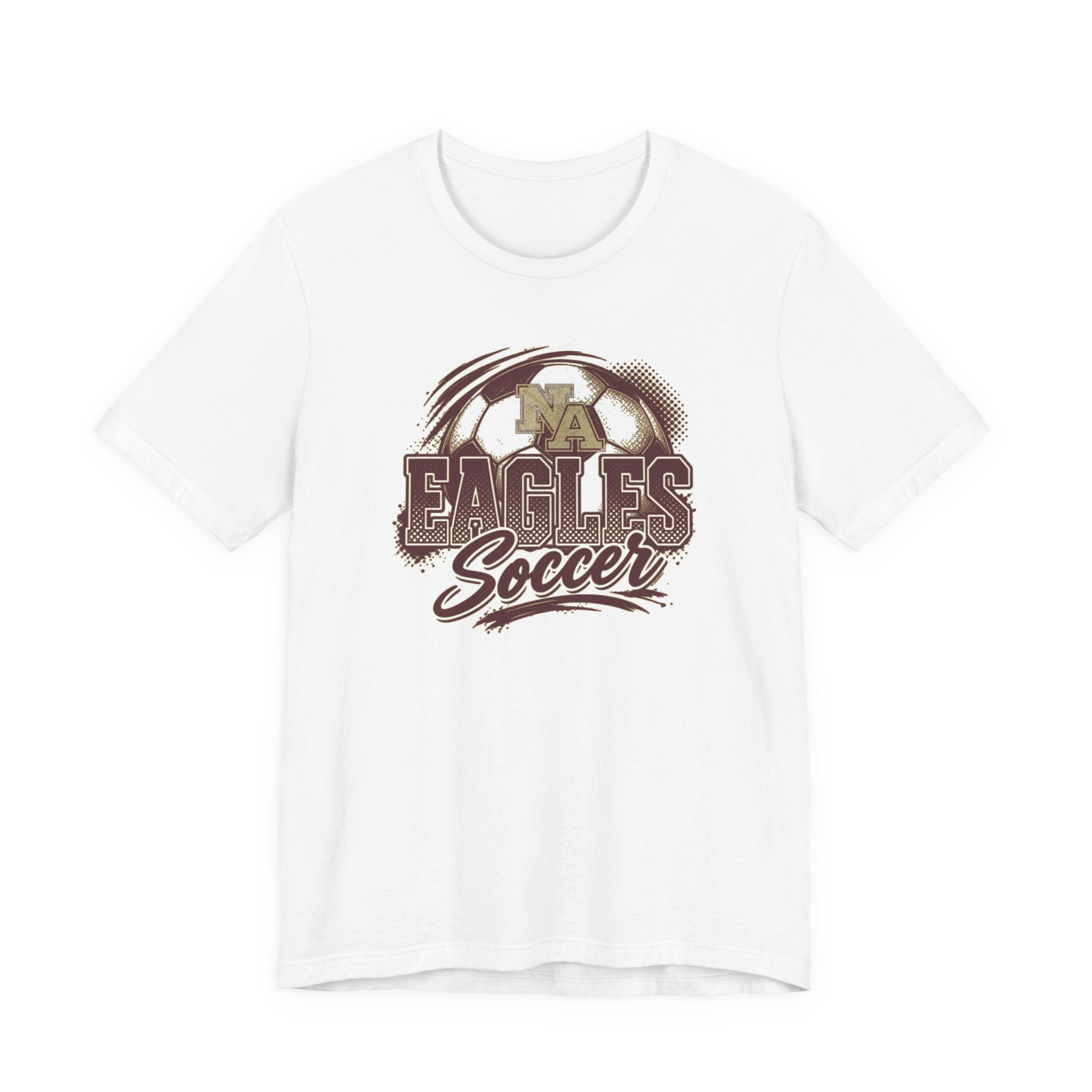 Adult Unisex New Albany Eagles Ombre Soccer Graphic Short Sleeve Bella + Canvas Soft Tee