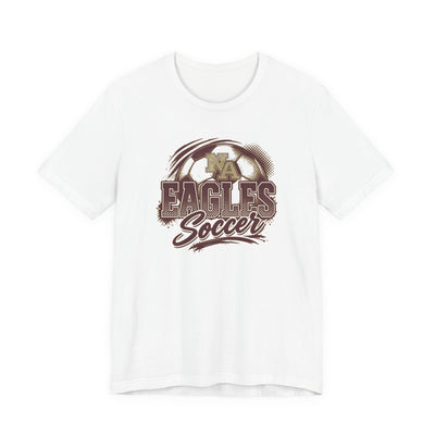 Adult Unisex New Albany Eagles Ombre Soccer Graphic Short Sleeve Bella + Canvas Soft Tee