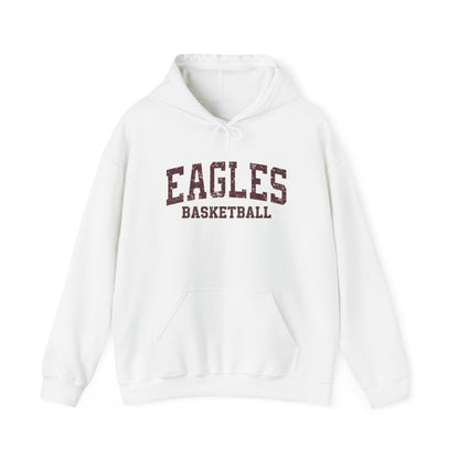 Adult Unisex Eagles Basketball Distressed Graphic Hoodie