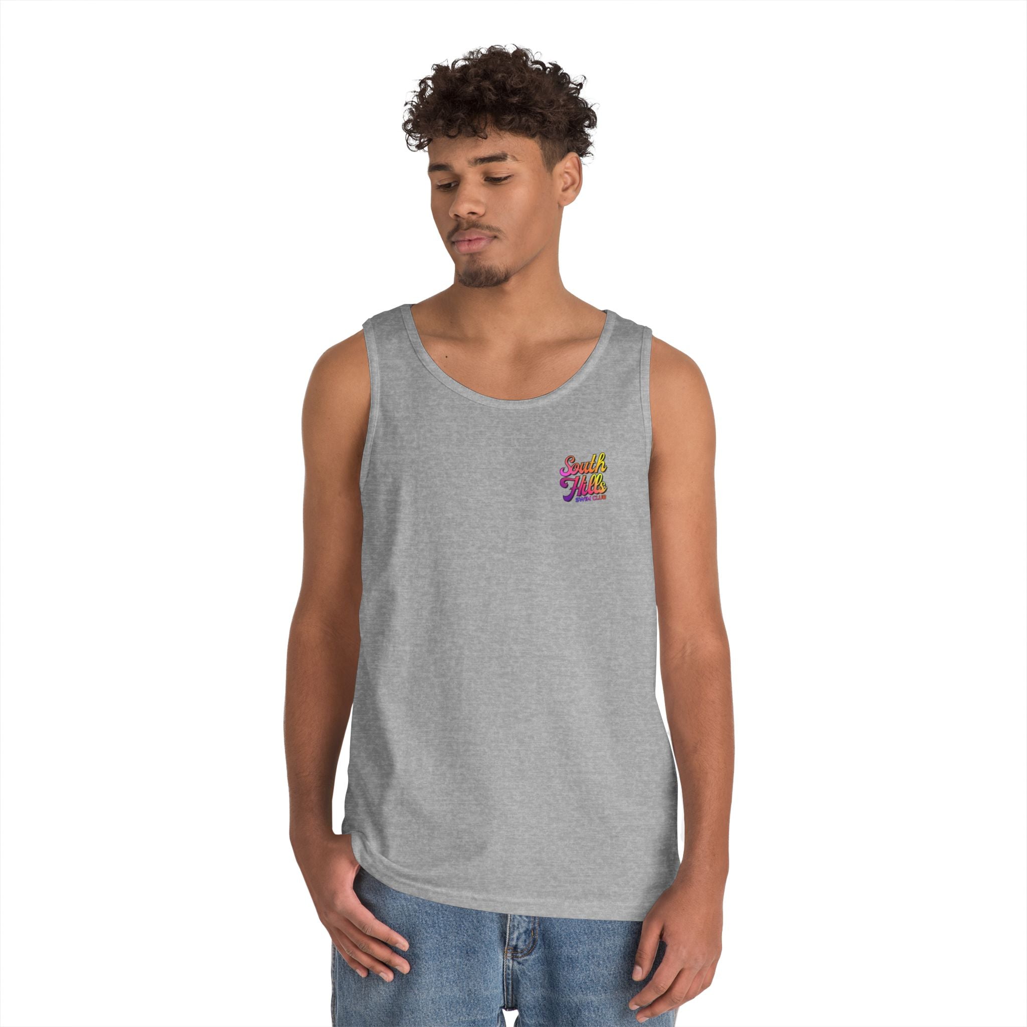 Adult Unisex South Hills Swim Club Sunset Script Graphic Tank