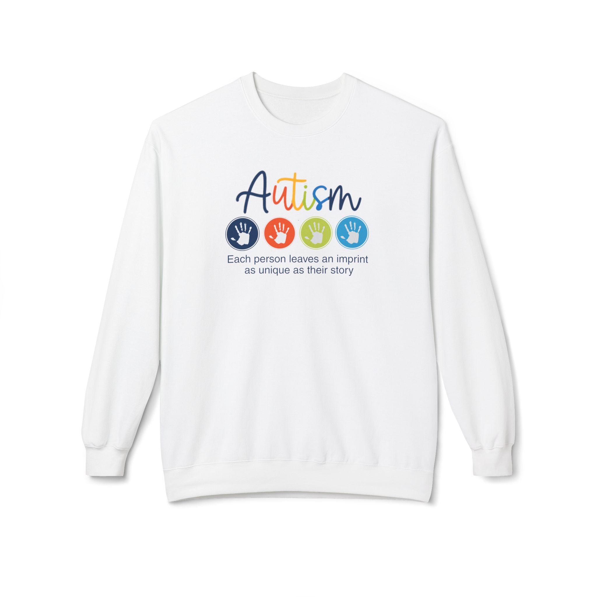 Adult Unisex Autism Imprint Graphic Soft Style Sweatshirt