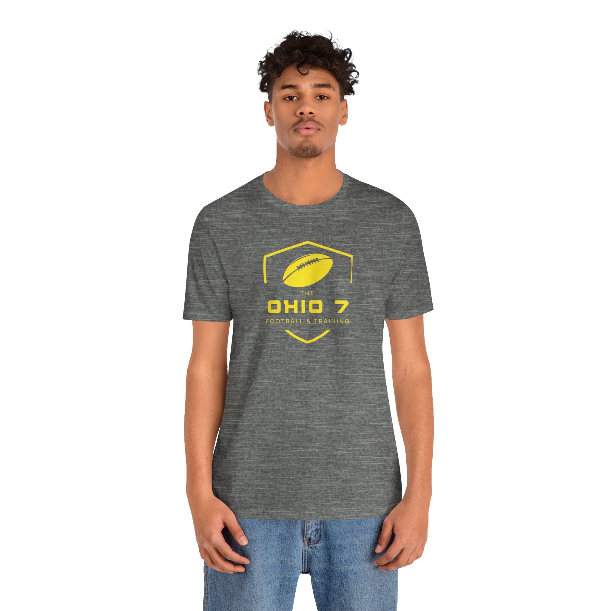 Adult Unisex The Ohio 7 Yellow Logo Short Sleeve Bella + Canvas Soft Tee