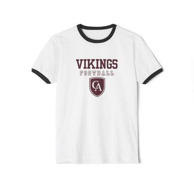 Adult Unisex Columbus Academy Vikings Football Graphic Short Sleeve Ringer Tee
