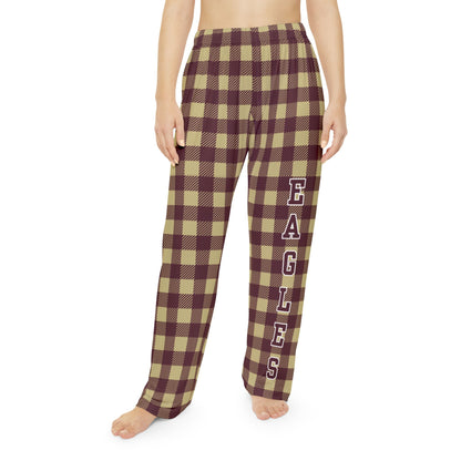 Women's Buffalo Check Pajama Pant with Eagles Print