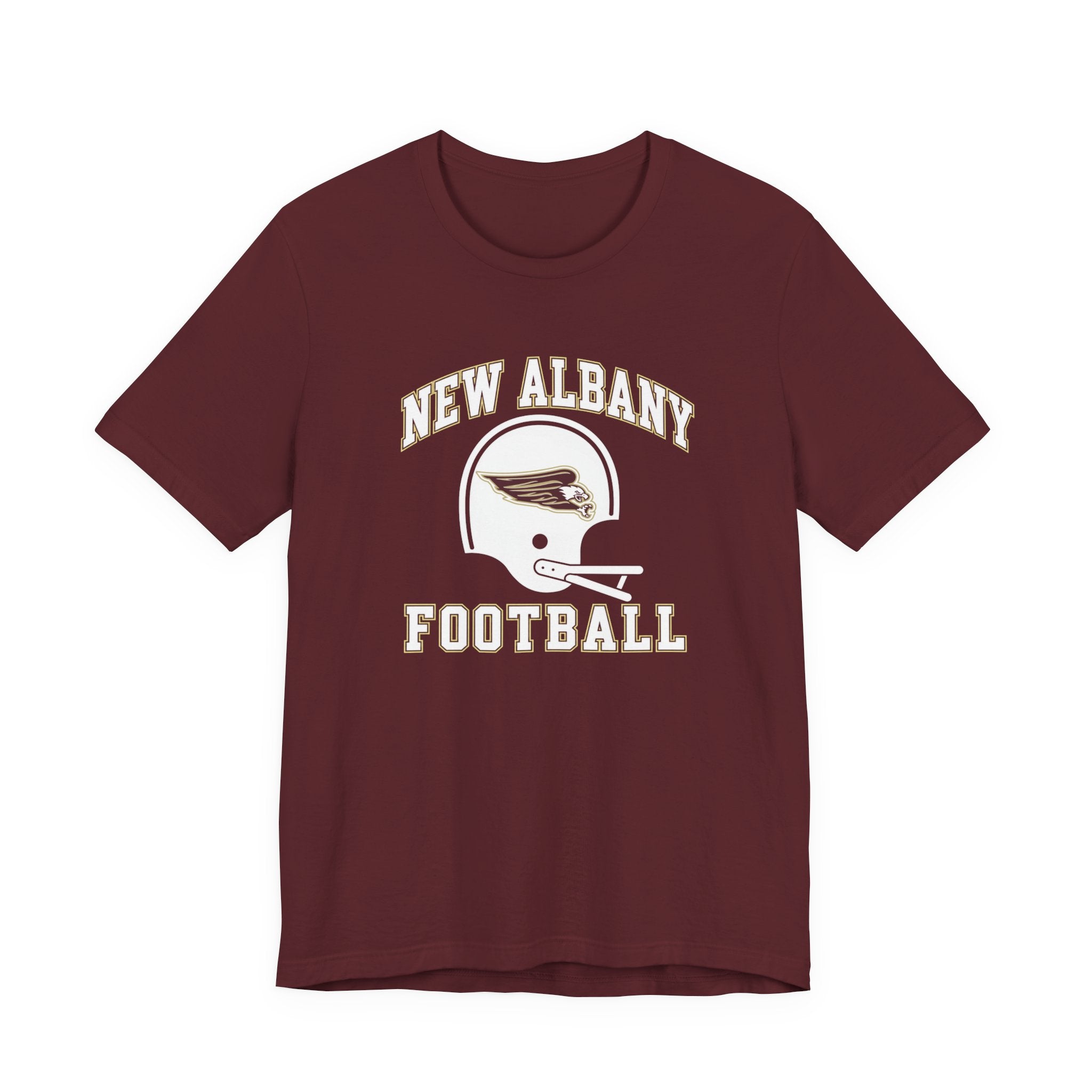 Adult Unisex New Albany Football Heritage Helmet Short Sleeve Soft Tee