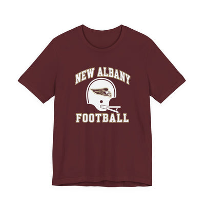 Adult Unisex New Albany Football Heritage Helmet Short Sleeve Soft Tee