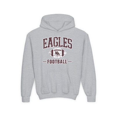 Youth Eagles Football Vintage Distressed Graphic Hoodie
