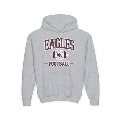 Youth Eagles Football Vintage Distressed Graphic Hoodie