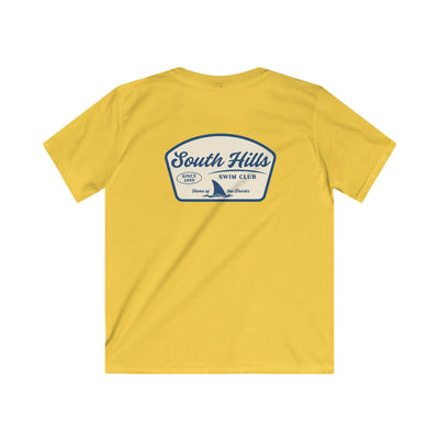 Youth South Hills Swim Club Home of the Sharks Graphic Short Sleeve Gildan Softstyle Tee