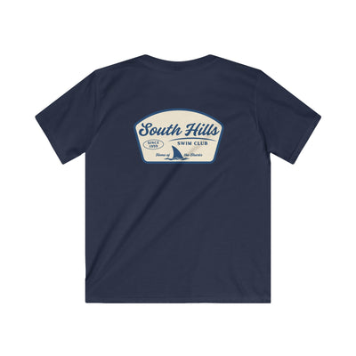 Youth South Hills Swim Club Home of the Sharks Graphic Short Sleeve Gildan Softstyle Tee