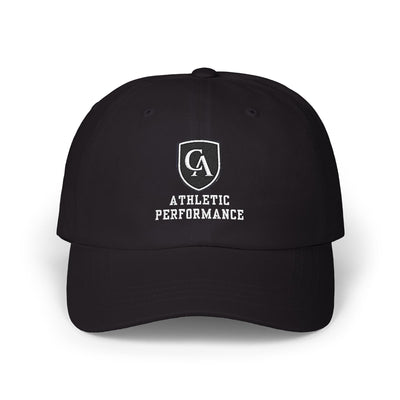 Adult Unisex Columbus Academy Vikings Athletic Performance White Embroidered Logo Dad Cap