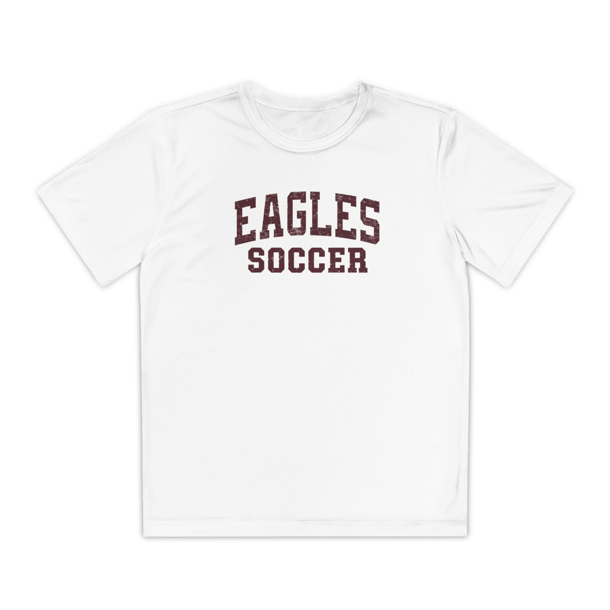 Youth New Albany Eagles Soccer Vintage Distressed Graphic Sport-Tek Competitor Performance Tee