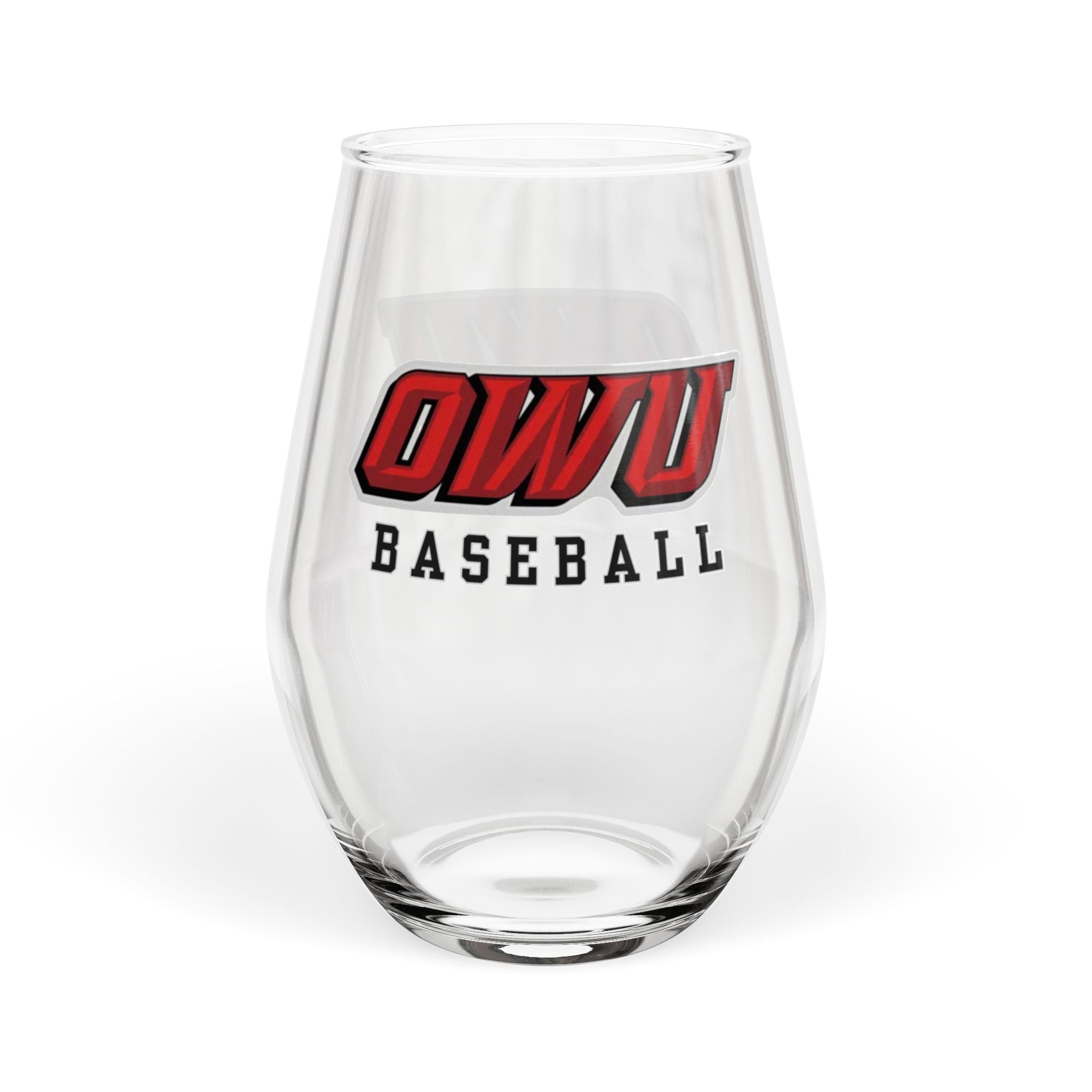 OWU Bishops Baseball Graphic Stemless Wine Glass