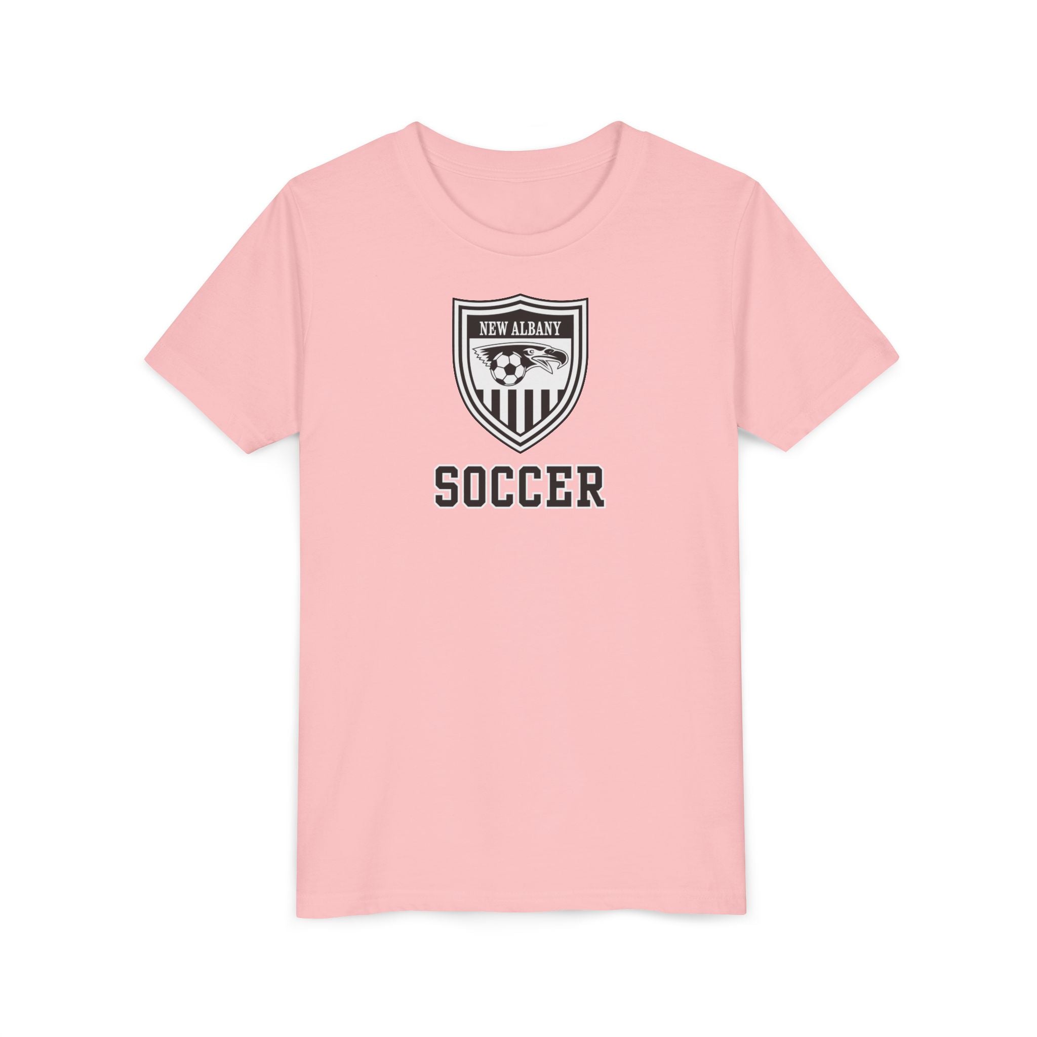Youth New Albany Youth Soccer League Crest Graphic Short Sleeve Bella + Canvas Soft Tee