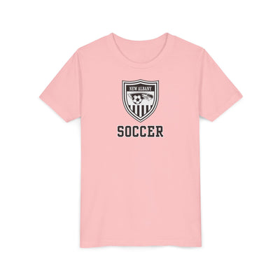 Youth New Albany Youth Soccer League Crest Graphic Short Sleeve Bella + Canvas Soft Tee