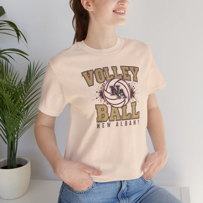 Adult Unisex New Albany Eagles Power Volleyball Graphic Short Sleeve Soft Tee