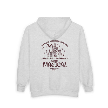 Adult Unisex NAHS Marching Band March Magical Graphic Full-Zip Sweatshirt