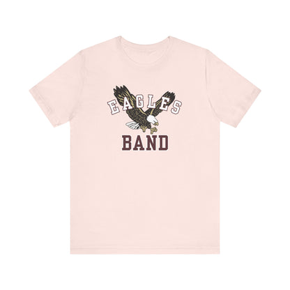 Adult Unisex Flying Band Eagle Graphic Short Sleeve Soft Tee
