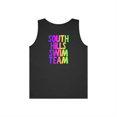 Adult Unisex South Hills Swim Team Neon Rainbow Graphic Tank