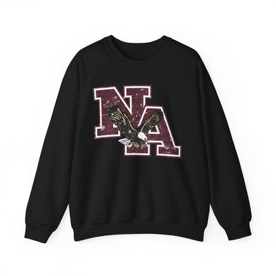 Adult Unisex Maroon Vintage Distressed Logo Graphic Sweatshirt