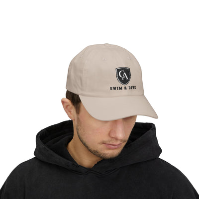 Adult Unisex Columbus Academy Vikings Swim & Dive Embroidered Logo Dad Cap