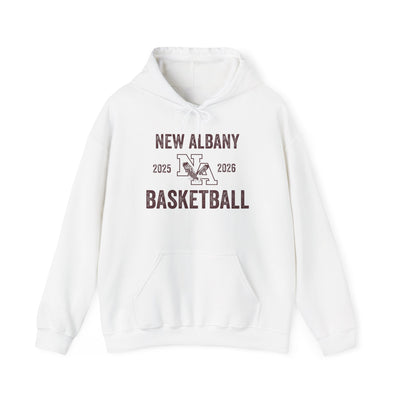 Adult Unisex Vintage Distressed New Albany Basketball Graphic Hoodie