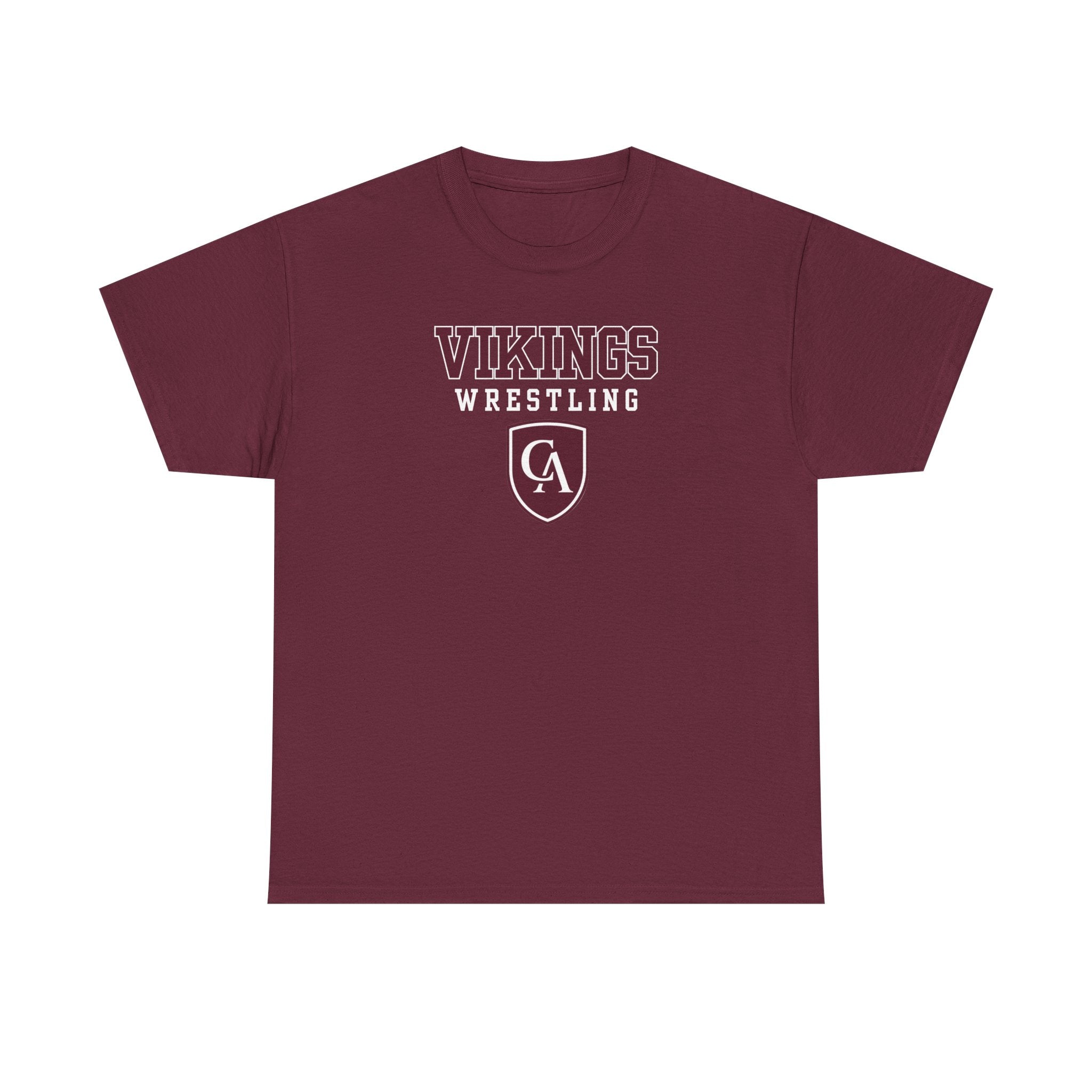Adult Unisex Columbus Academy Vikings Wrestling Graphic Short Sleeve Gildan Heavy Tee