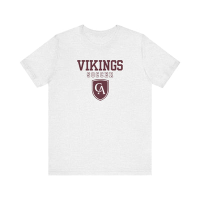 Adult Unisex Columbus Academy Vikings Soccer Graphic Short Sleeve Bella + Canvas Soft Tee