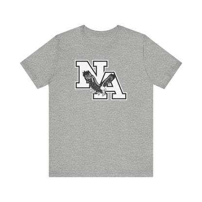 Adult Unisex White/Black Classic NA Logo Short Sleeve Soft Tee