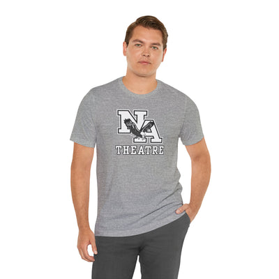 Adult Unisex White/Black Classic NA Theatre Logo Graphic Short Sleeve Soft Tee