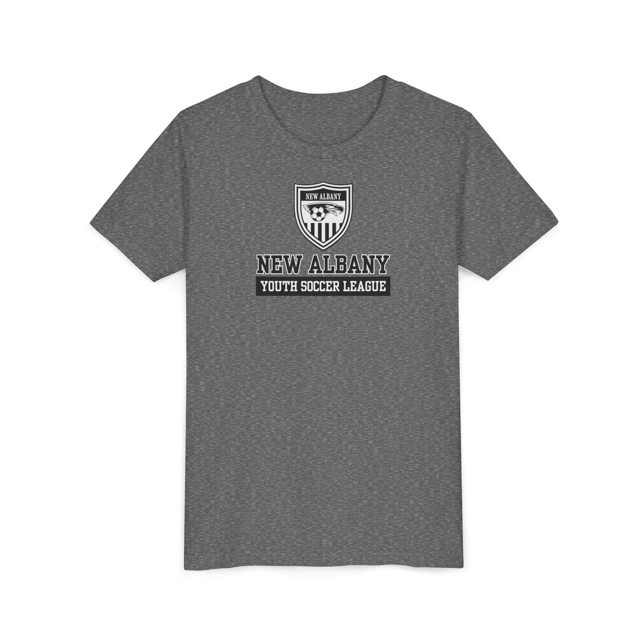 Youth New Albany Youth Soccer League Game Day Graphic Short Sleeve Bella + Canvas Soft Tee