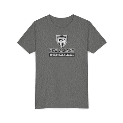 Youth New Albany Youth Soccer League Game Day Graphic Short Sleeve Bella + Canvas Soft Tee