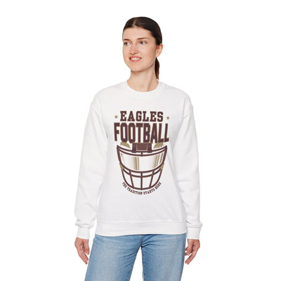 Adult Unisex Eagles Maroon Hype Helmet Graphic Sweatshirt